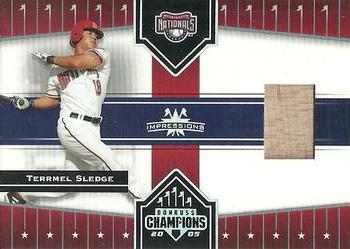 2005 Donruss Champions - Impressions Material #91 Terrmel Sledge Front