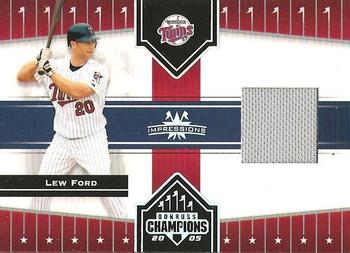 2005 Donruss Champions - Impressions Material #122 Lew Ford Front