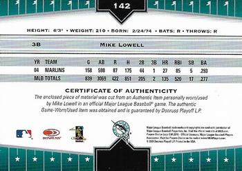 2005 Donruss Champions - Impressions Material #142 Mike Lowell Back
