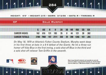 2005 Donruss Champions - Impressions Red #284 Dale Murphy Back