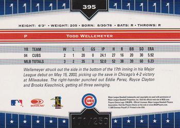 2005 Donruss Champions - Impressions Red #395 Todd Wellemeyer Back