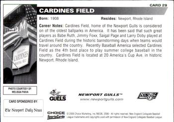 2006 Choice Newport Gulls #29 Cardines Field Back