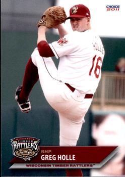 2011 Choice Wisconsin Timber Rattlers #09 Greg Holle Front