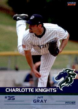 2013 Choice Charlotte Knights #11 Jeff Gray Front