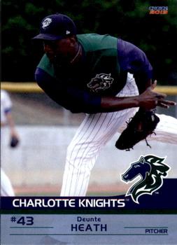 2013 Choice Charlotte Knights #12 Deunte Heath Front