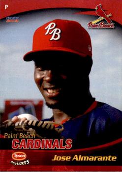 2013 Choice Palm Beach Cardinals #2 Jose Almarante Front