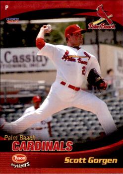 2013 Choice Palm Beach Cardinals #11 Scott Gorgen Front