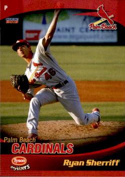 2013 Choice Palm Beach Cardinals #24 Ryan Sherriff Front
