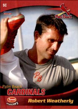 2013 Choice Palm Beach Cardinals #34 Robert Weatherly Front
