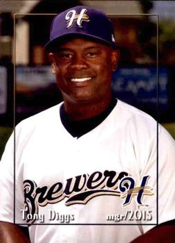 2015 Grandstand Helena Brewers #9 Tony Diggs Front