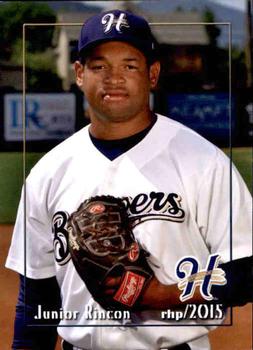 2015 Grandstand Helena Brewers #29 Junior Rincon Front