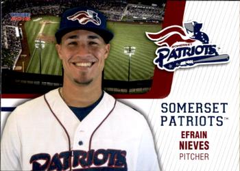 2016 Choice Somerset Patriots #19 Efrain Nieves Front
