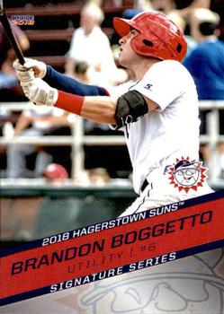 2018 Choice Hagerstown Suns #6 Brandon Boggetto Front