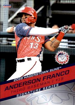 2018 Choice Hagerstown Suns #14 Anderson Franco Front