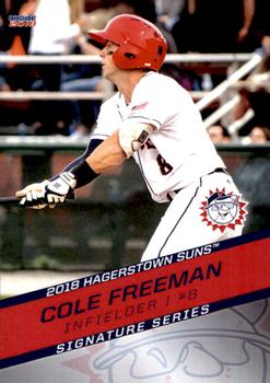 2018 Choice Hagerstown Suns #15 Cole Freeman Front