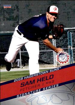2018 Choice Hagerstown Suns #18 Sam Held Front