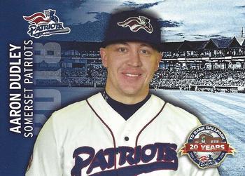 2018 Choice Somerset Patriots #08 Aaron Dudley Front