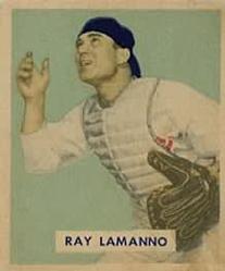 1949 Bowman #113 Ray Lamanno Front