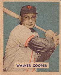 1949 Bowman #117 Walker Cooper Front
