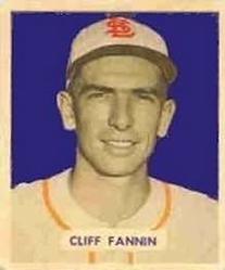1949 Bowman #120 Cliff Fannin Front