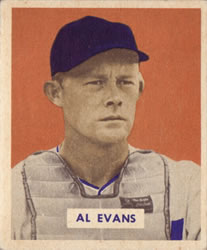 1949 Bowman #132 Al Evans Front