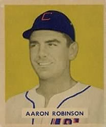 1949 Bowman #133 Aaron Robinson Front
