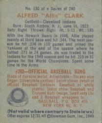 1949 Bowman #150 Alfred 