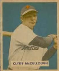 1949 Bowman #163 Clyde McCullough Front
