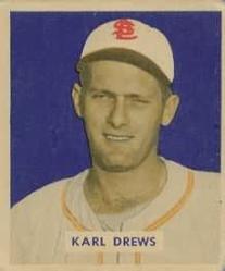1949 Bowman #188 Karl Drews Front