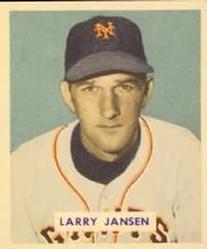 1949 Bowman #202 Larry Jansen Front