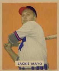 1949 Bowman #228 Jackie Mayo Front