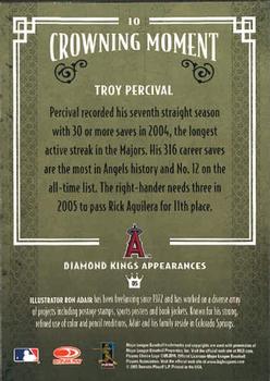 2005 Donruss Diamond Kings #10 Troy Percival Back