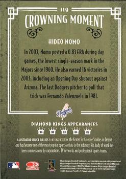 2005 Donruss Diamond Kings #119 Hideo Nomo Back