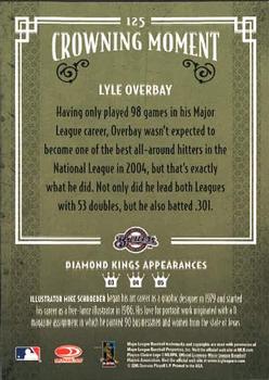 2005 Donruss Diamond Kings #125 Lyle Overbay Back