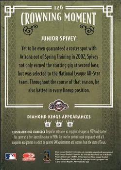 2005 Donruss Diamond Kings #126 Junior Spivey Back