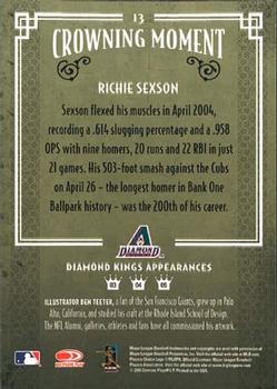2005 Donruss Diamond Kings #13 Richie Sexson Back