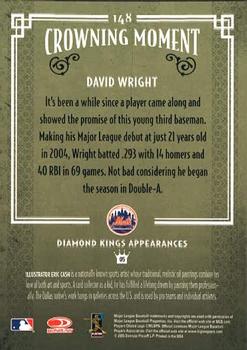 2005 Donruss Diamond Kings #148 David Wright Back