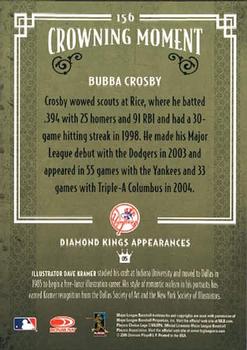 2005 Donruss Diamond Kings #156 Bubba Crosby Back