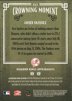 2005 Donruss Diamond Kings #157 Javier Vazquez Back