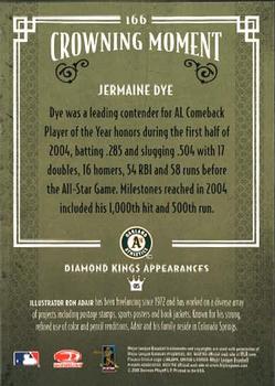 2005 Donruss Diamond Kings #166 Jermaine Dye Back