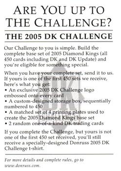 2005 Donruss Diamond Kings #NNO The 2005 DK Challenge Front