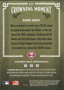 2005 Donruss Diamond Kings #172 Bobby Abreu Back