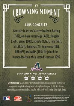 2005 Donruss Diamond Kings #17 Luis Gonzalez Back
