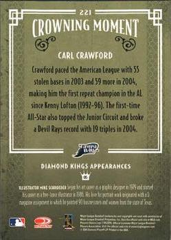 2005 Donruss Diamond Kings #221 Carl Crawford Back