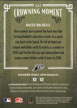 2005 Donruss Diamond Kings #222 Rocco Baldelli Back