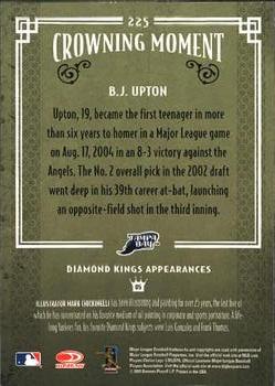 2005 Donruss Diamond Kings #225 B.J. Upton Back