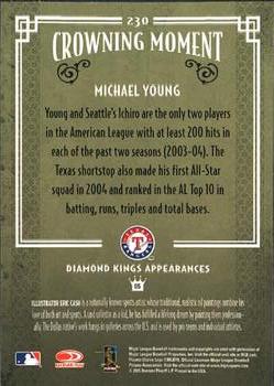 2005 Donruss Diamond Kings #230 Michael Young Back