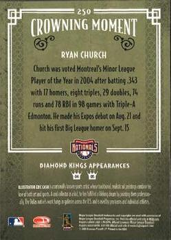 2005 Donruss Diamond Kings #250 Ryan Church Back