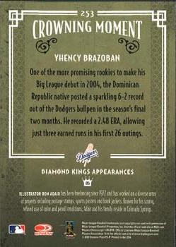 2005 Donruss Diamond Kings #253 Yhency Brazoban Back