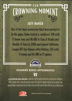 2005 Donruss Diamond Kings #259 Jeff Baker Back